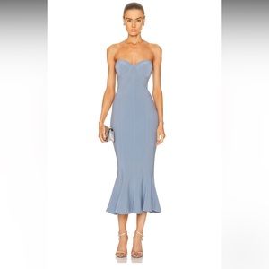 Norma Kamali strapless corset midi dress